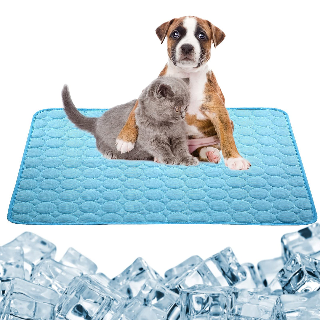 Dog Cooling Mat Large Cooling Pad Summer Pet Bed for Dogs Cats Kennel Pad Breathable Pet Self Cooling Blanket Dog Crate Sleep Mat Machine Washable