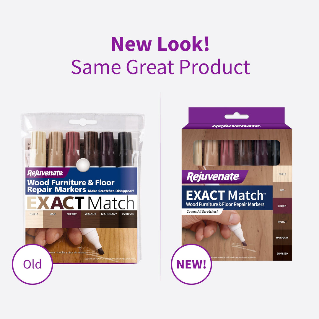 Rejuvenate Wood Furniture & Floor Repair Markers, Touch-Up Markers Fills In Scratches, Maple Oak Cherry Walnut Mahogany Espresso