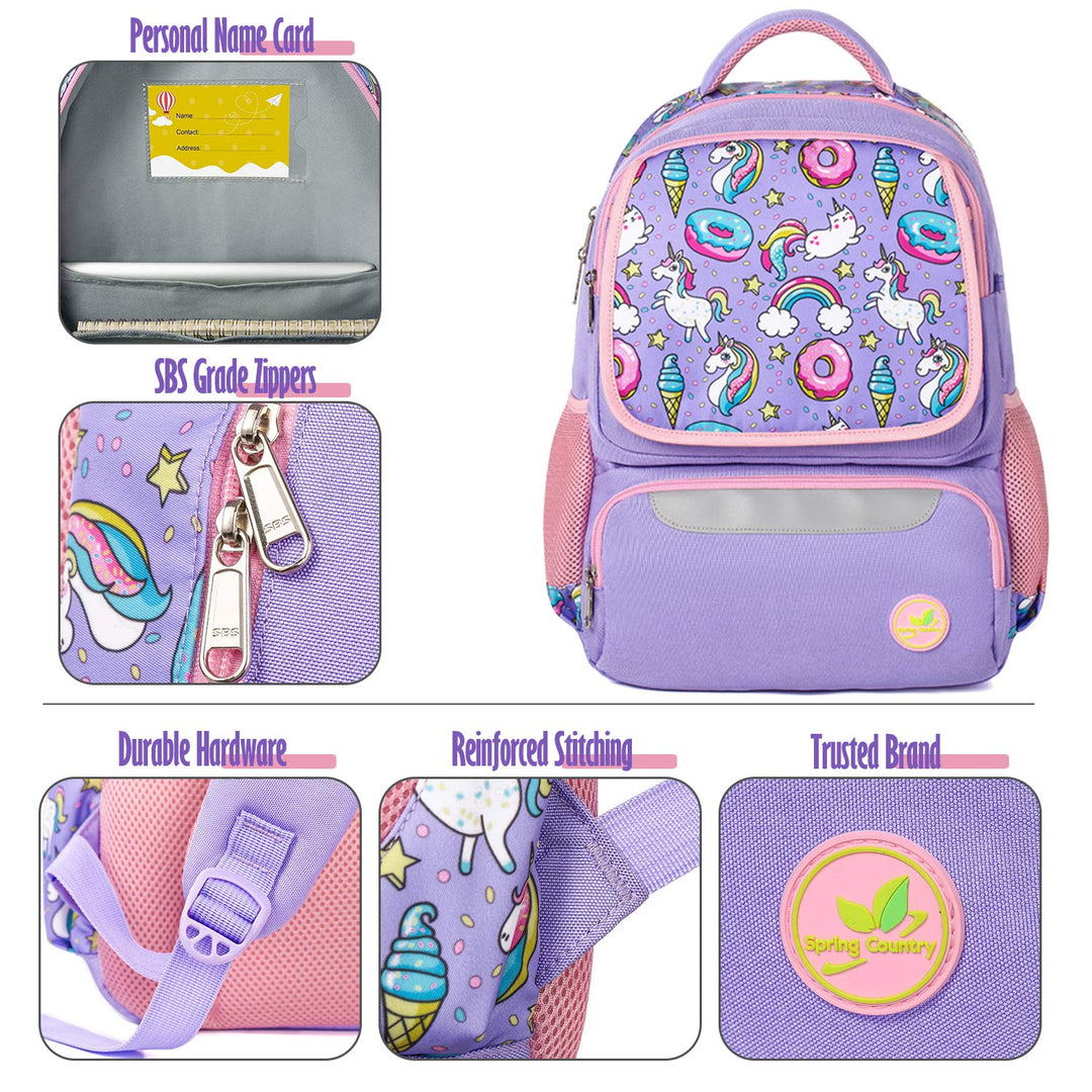 DZHJKIO Unicorn Kitty School Backpack for Girls &amp; Boys, Large 16 Inches Casual Day Pack Cartoon Rucksack (Unicorn Kitty) 1