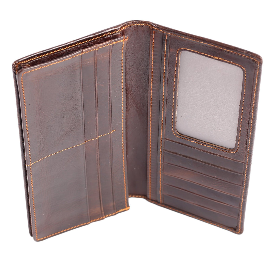 Womens Ladies Genuine Leather Wallet Long Embossing Bif