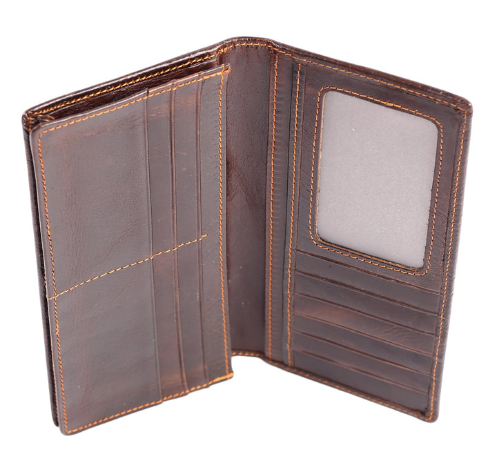 Womens Ladies Genuine Leather Wallet Long Embossing Bif