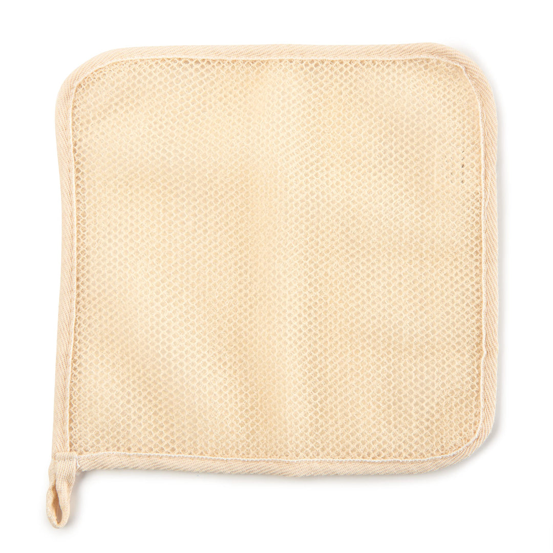 Super Loofah Exfoliating Wash Cloth, Beige &amp; Khaki