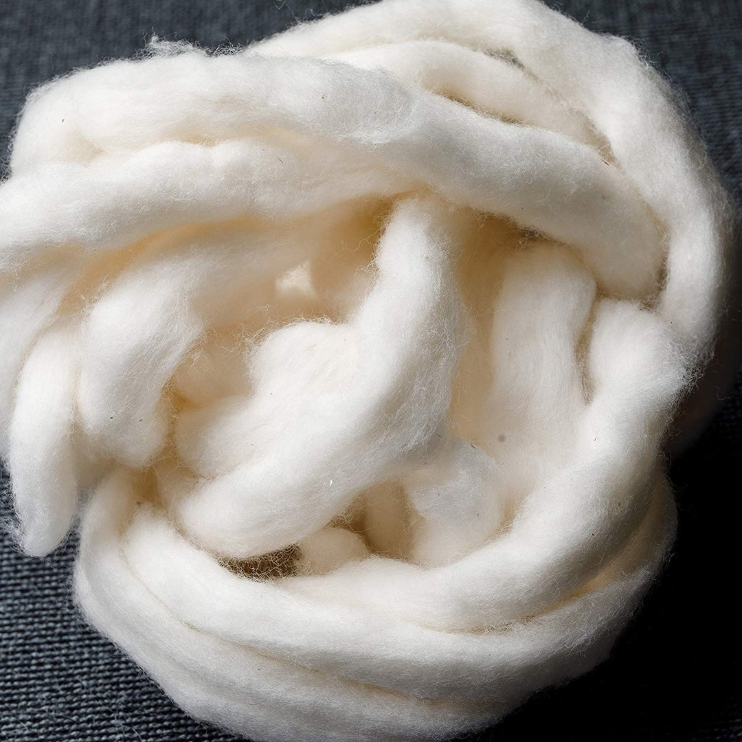 Japanese Organic Cotton Sliver 13 Feets 100% Organic Unbleached [Made in Japan] (8 Packs)