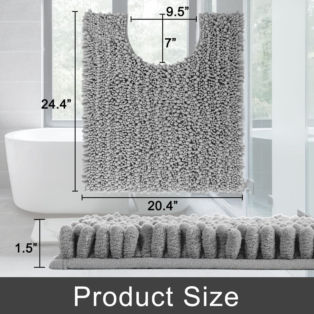 Yimobra Toilet Rugs U Shaped 24x20, Soft Comfortable Ab
