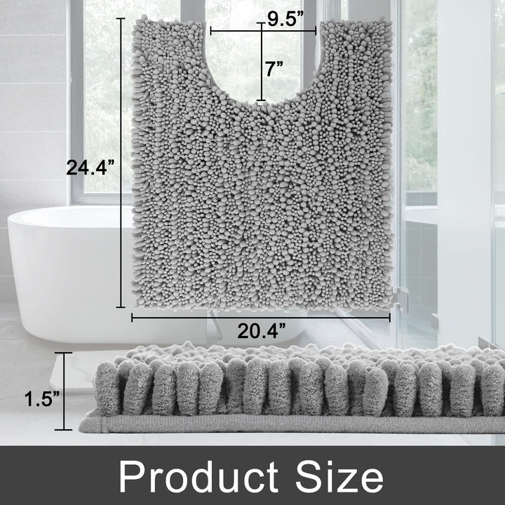 Yimobra Toilet Rugs U Shaped 24x20, Soft Comfortable Ab