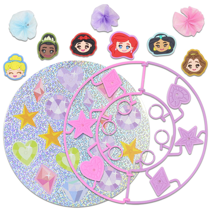 Disney Princess Snap N&#39; Wear Activity Rings Set, DIY Jewellery Kit for Kids, 3+ Years