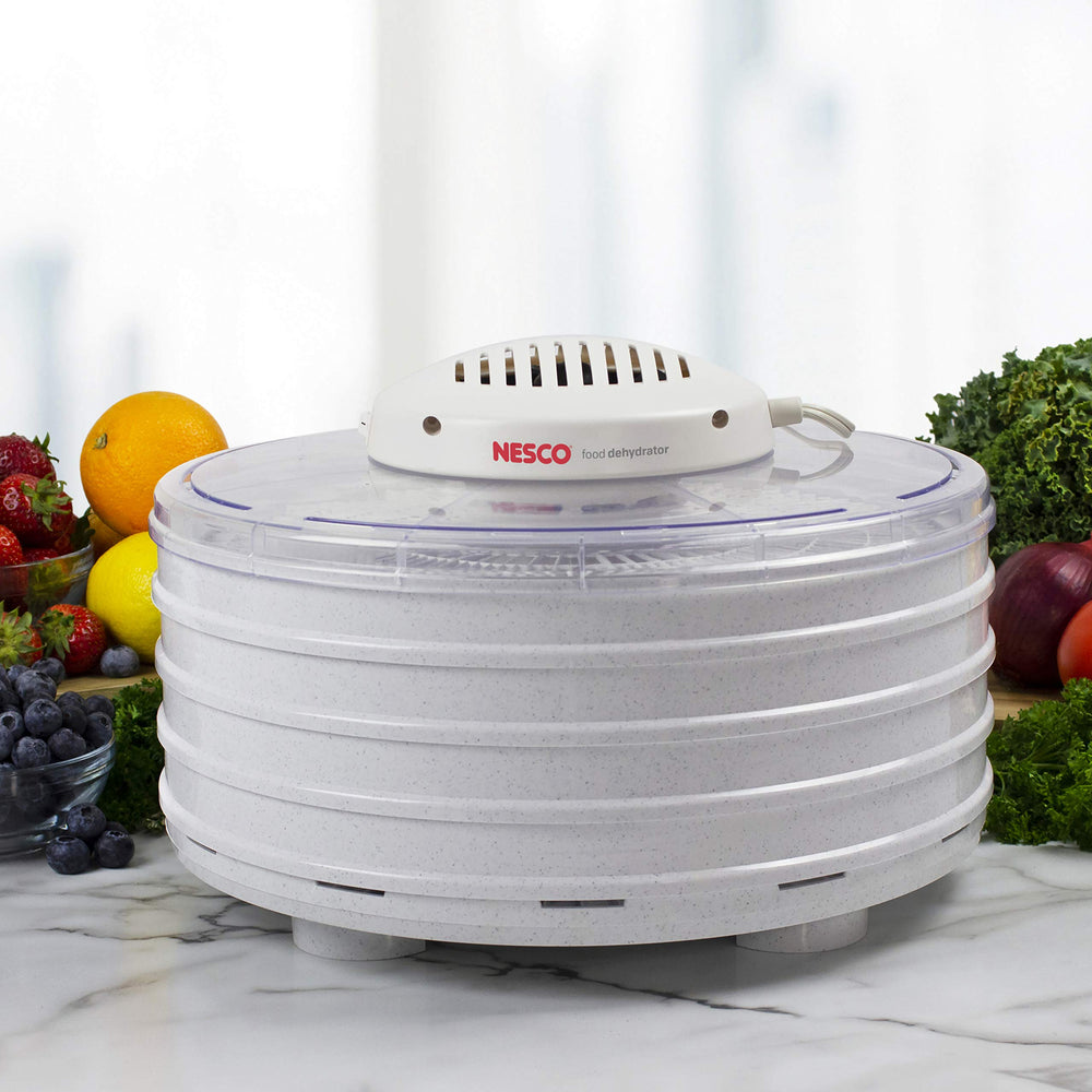 NESCO Food Dehydrator, 4 Trays, Speckled White