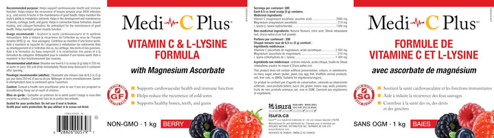 Medi C Plus Lysine Berry Flavour (1KG) medi-c Plus Brand: