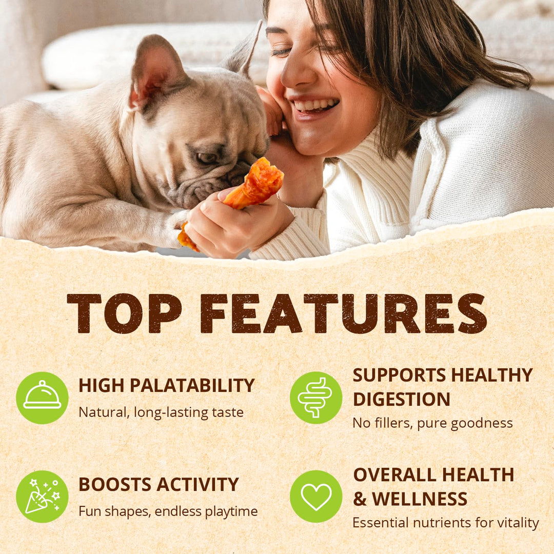 Afreschi Turkey Tendon for Dogs, Dog Treats for Signature Series, All Natural Human Grade Puppy Chew, Turkey Sourced from USA, Hypoallergenic, Rawhide Alternative, 10 Units/Box Bone (Large)