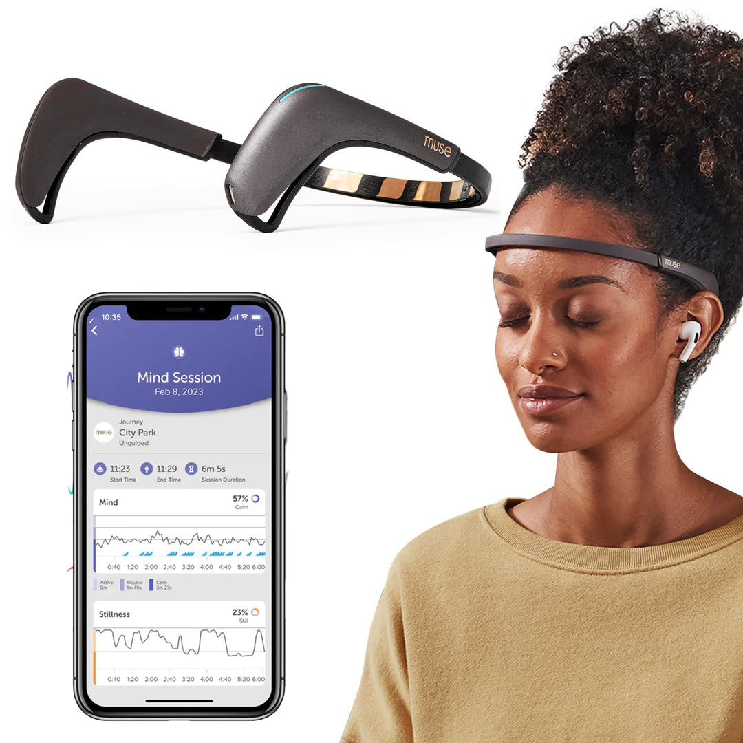 2: Smart Meditation Headband | Mindfulness &amp; Relaxation Aid with Real-Time Sound Feedback | Multi Sensor Biofeedback Devices for Home Use with Responsive Sound Feedback Guidance