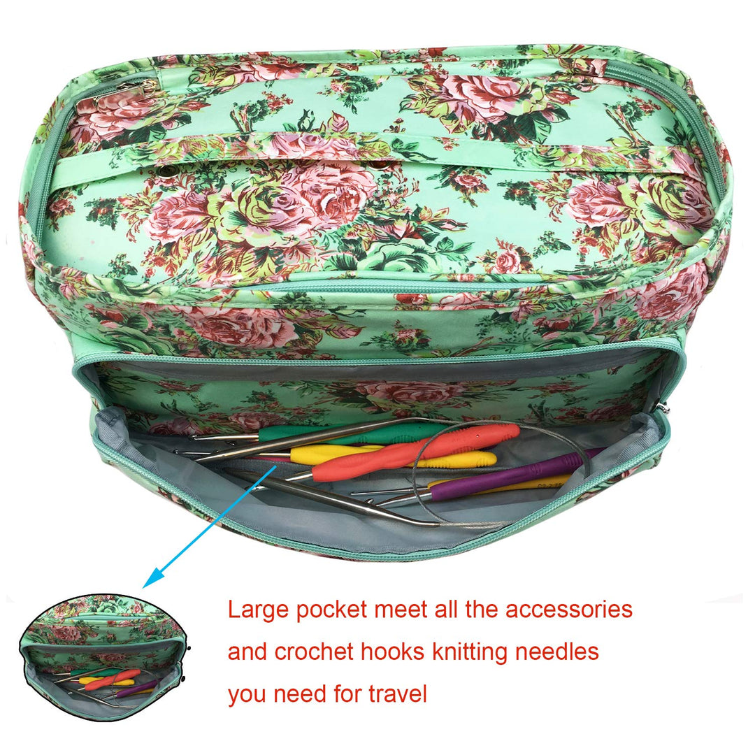 Weabetfu Knitting Bag Large Size,Yarn Storage Organizer