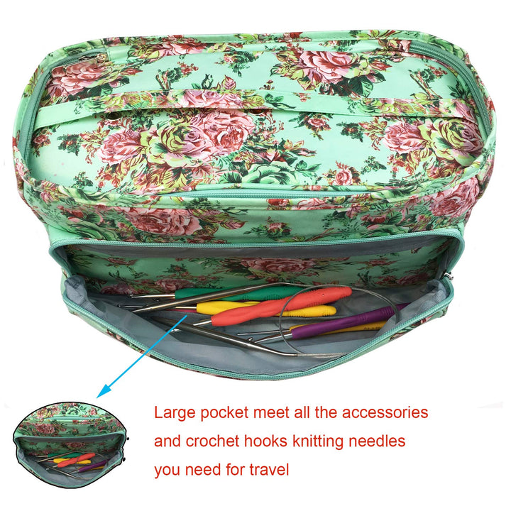 Weabetfu Knitting Bag Large Size,Yarn Storage Organizer