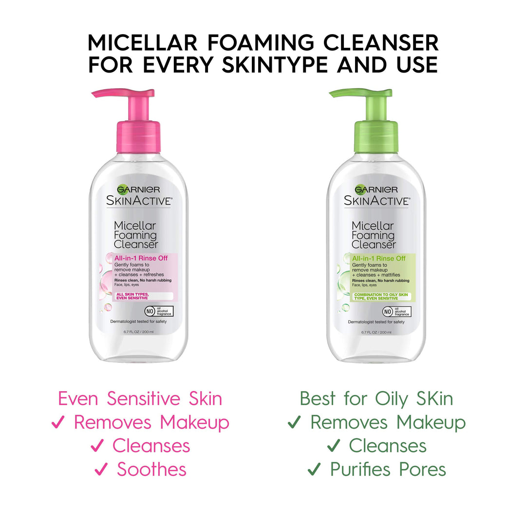 SkinActive Micellar Foaming Face Wash, 6.7 fl. oz.