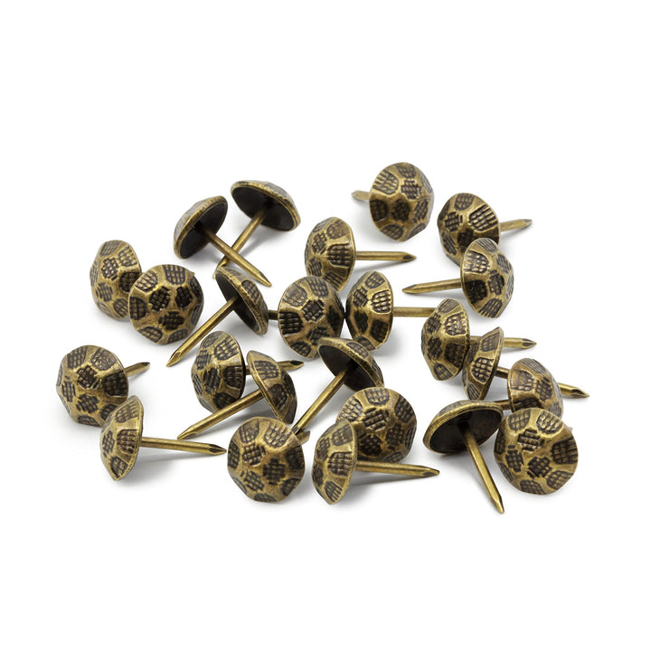 Home 9010 Hammered Decorative Nails, 7/16-Inch, Antique Brass (24-Piece)