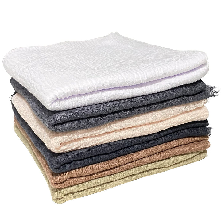 MANSHU 6PCS Women Soft Cotton Scarf Shawl Long Scarf, S