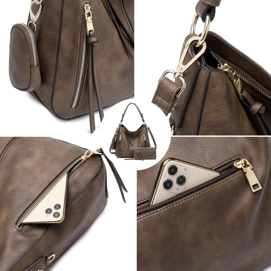 Hobo Bags for Women Handbags Purse Ladies Boho Shoulder Bag Crossbody Vegan Leather
