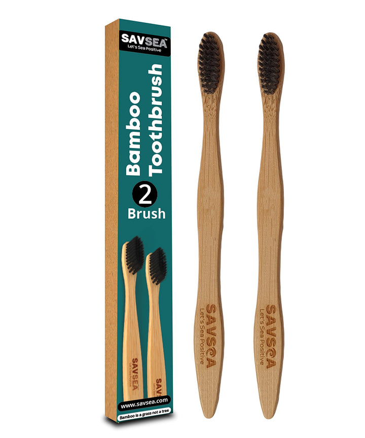 SavSea Bamboo toothbrush soft bristles| Eco Friendly wo