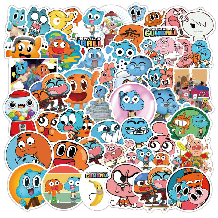 50Pcs The Amazing World of Gumball Waterproof Stickers for Laptops Books Cars Motorcycles Skateboards Bicycles Suitcases Skis Luggage etc BXQX