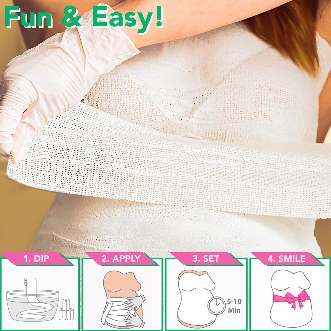 Proud Body Belly Casting Kit Pregnancy, Easy Belly Cast with Natural Finish – Gift for Expecting Mom, Baby Nursery Décor, Mothers Day Keepsake, Mom to Be Gift, Pregnant Mom Gifts