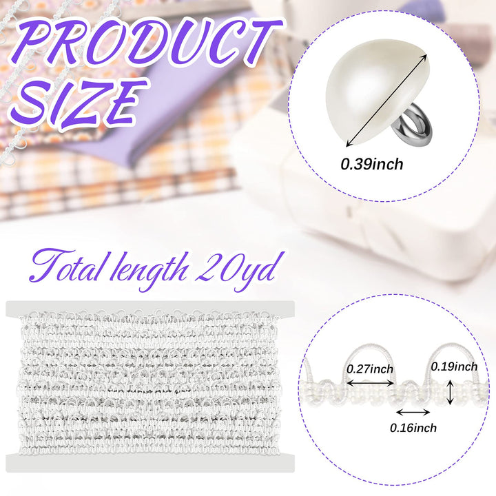 20 Yards Petite Braid Trim Elastic Button Loop Sewing B