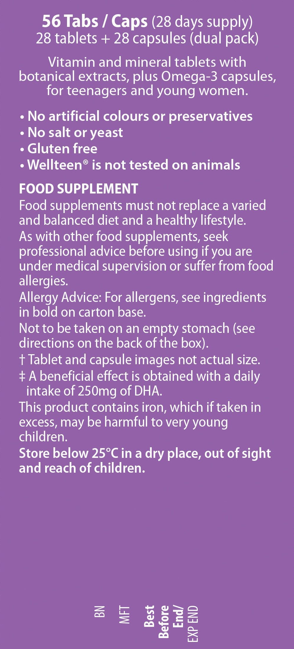 Vitabiotics Her Plus Omega-3 - Advanced Nutritional Support for Teenagers and Young Women Ages 13-19 - 56 Tablets and Capsules