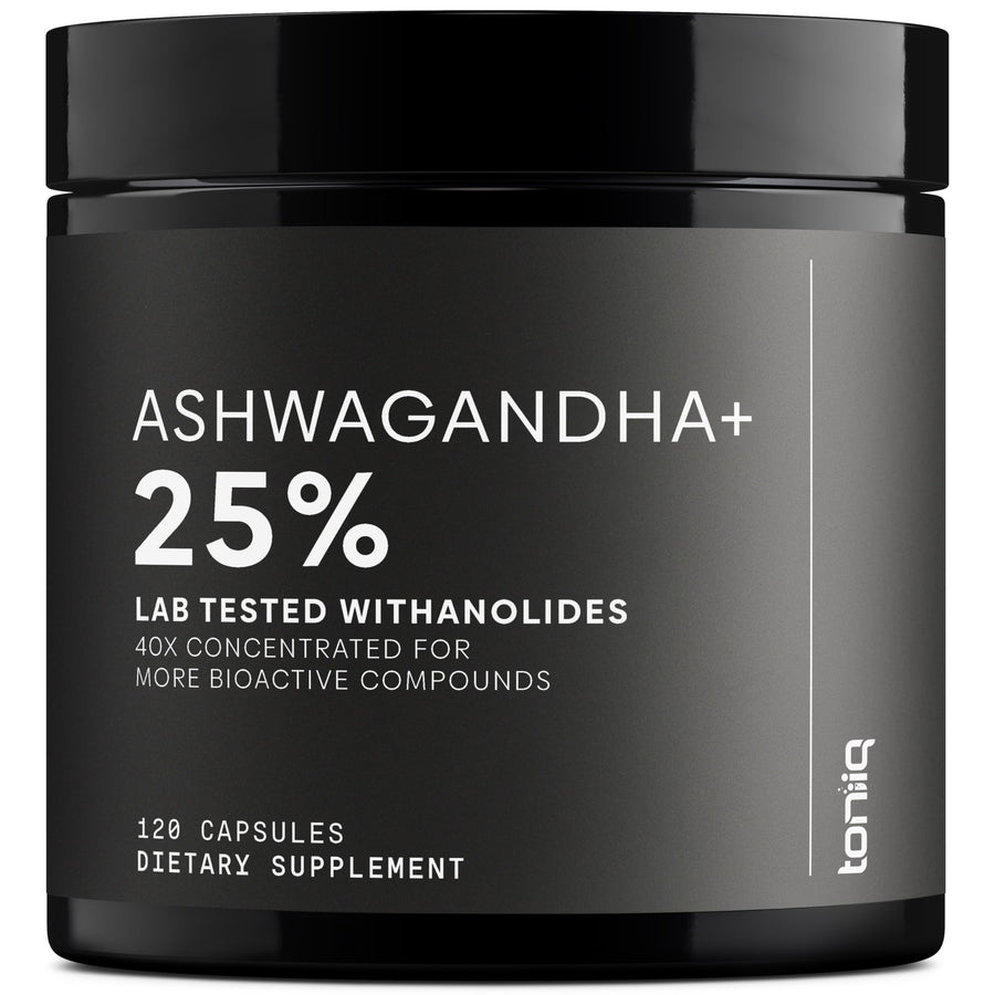 Ashwagandha - Ultra High Potency 40:1 Extract with 25% Withanolides - Wild Harvested in India - Highly Concentrated & Third-Party Lab Tested - 120 Capsules