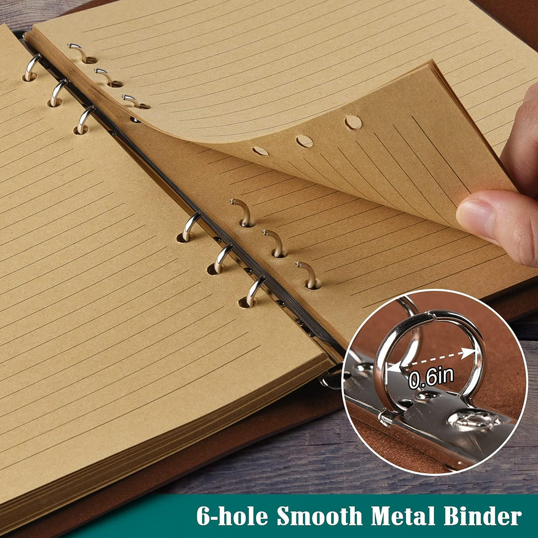 Leather Journal Notebook, Refillable Writing Journal Diary Planner for Women Girls (Blue, A5-9.3&#39;&#39;×6.3&#39;&#39;)