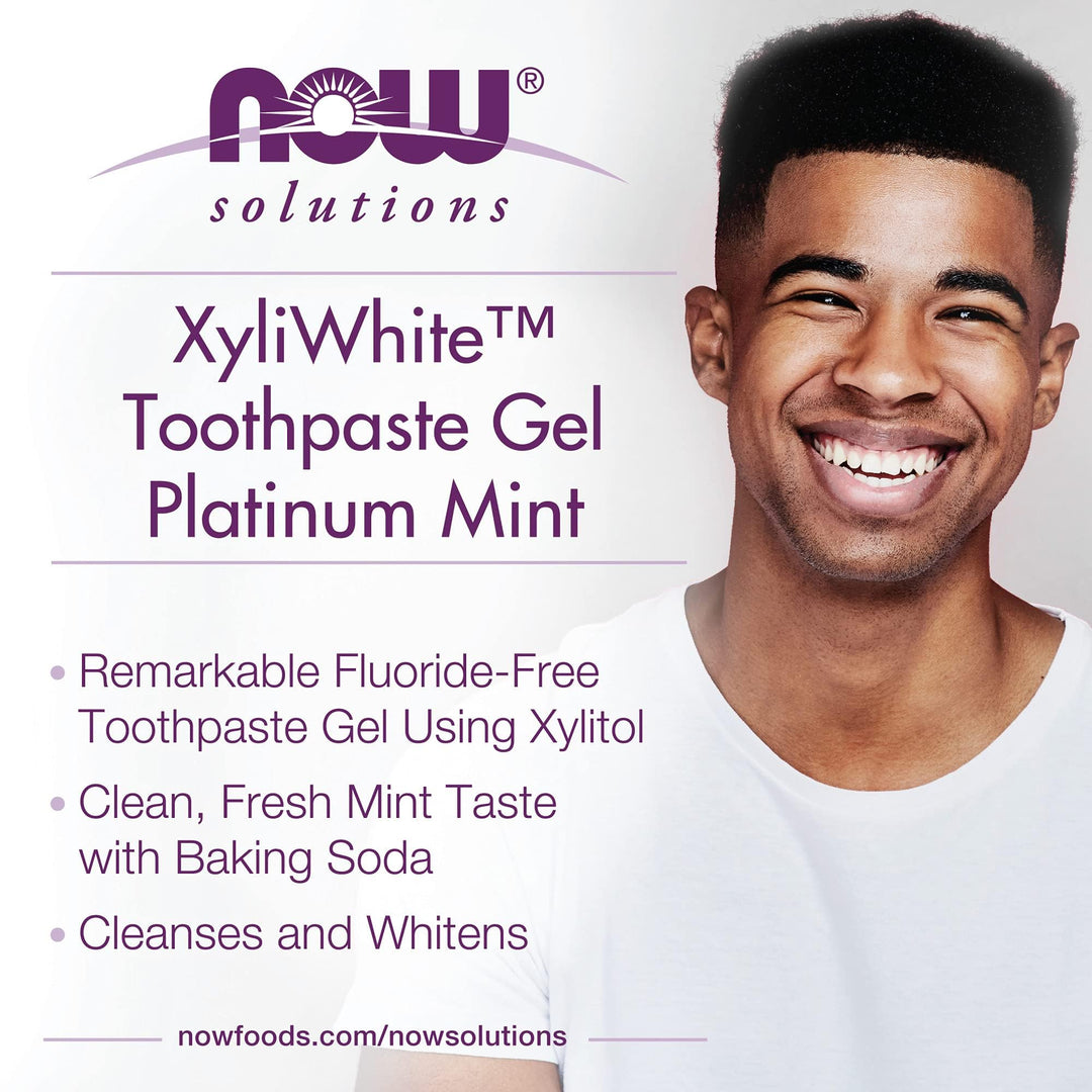 NOW Foods Solutions, Xyliwhite™ Toothpaste Gel, Platinu