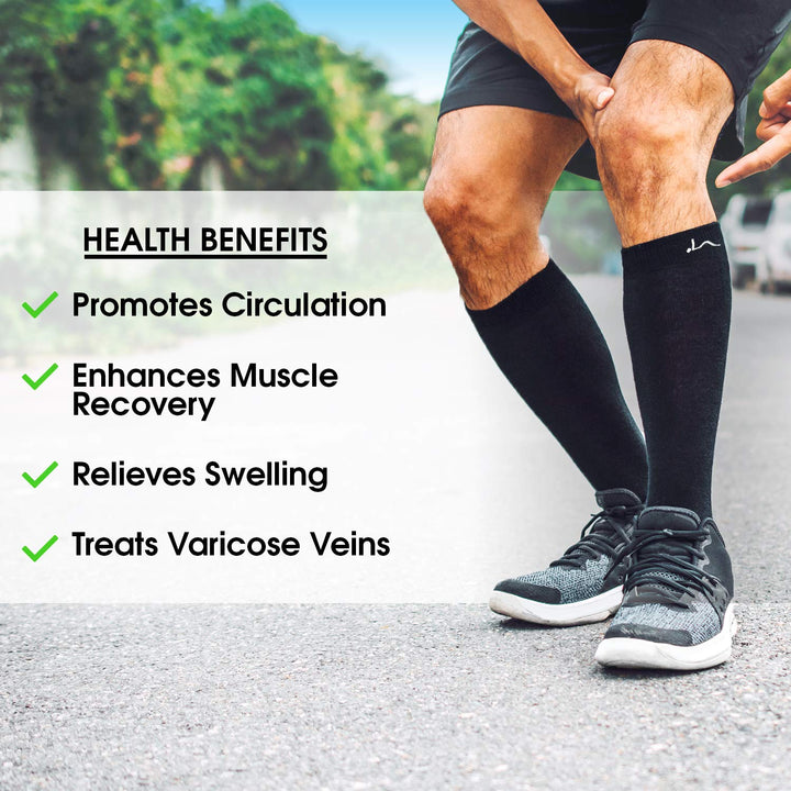 LA ACTIVE Graduated Compression Socks with Non-Slip Gri