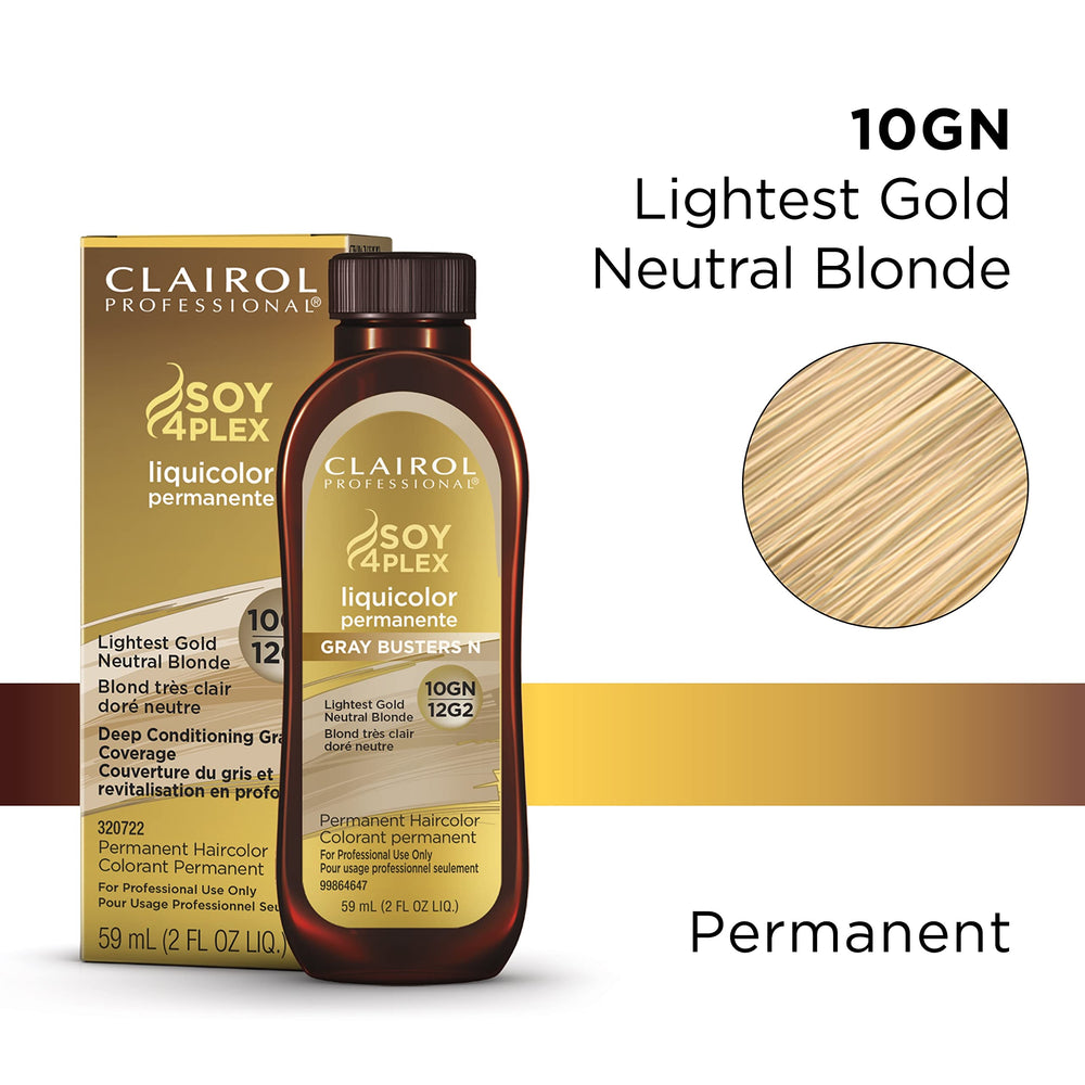 Permanent Liquicolor for Hair, 10gn Gold Neutral Blonde, 2 oz.