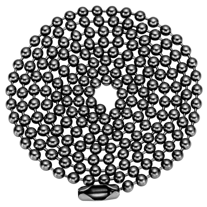 Pure Titanium Bead Ball Chain Necklace, Jewelry Chain Adjustable with Gift Package for Men and Women (2.4mm Bead-24in Length)