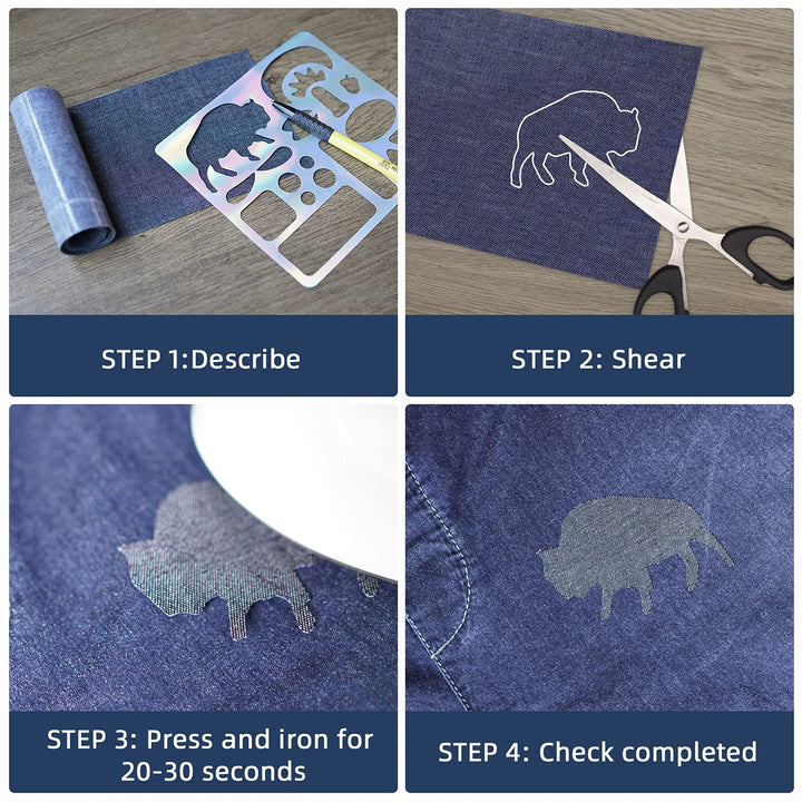Azobur Iron on Patches for Clothing Repair, Jean Patche