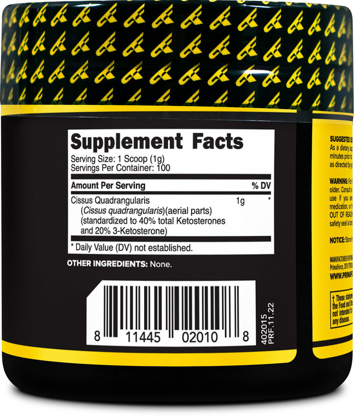 PrimaForce Cissus Quadrangularis Extract, - Unflavored Powder, 100 Grams