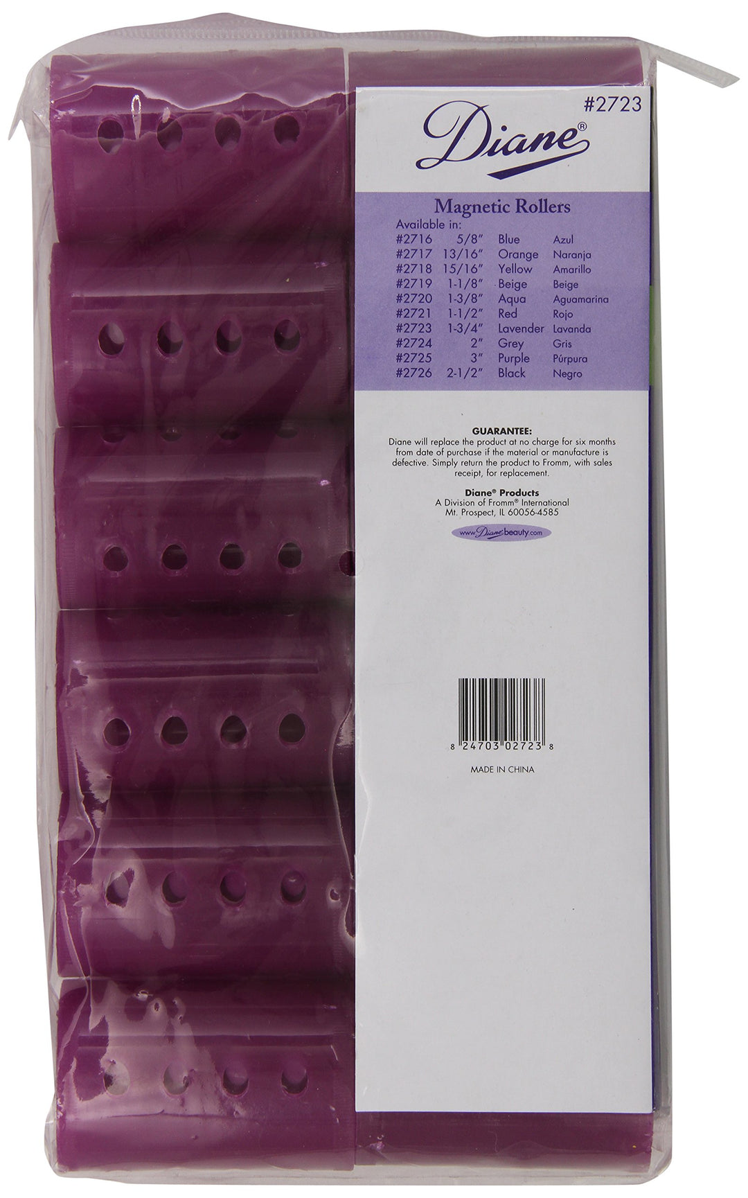 Lavender, 1-3/4 Inch : Magnetic Roller, Lavender, 1-3/4 Inch, 12 Count
