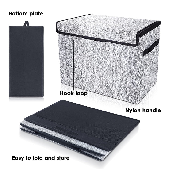 Comic Book Storage, Comic Book Box 15.5 X 7.5 X 11.3, Collapsible Comic Short Box with Lids Holds 150 Comics Heavy Duty Comic Book Bin Container