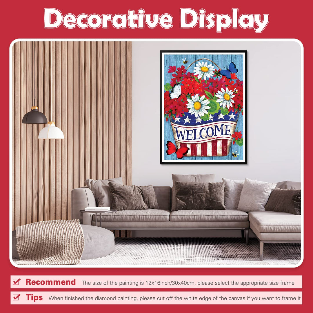 Diamond Painting Flowers, 5D DIY Diamond Painting Kit Paint with Diamonds Full Drill Diamond Art for Adults Paint by Diamond Kits Gem Art Diamond Painting Butterfly 12x16 Inch