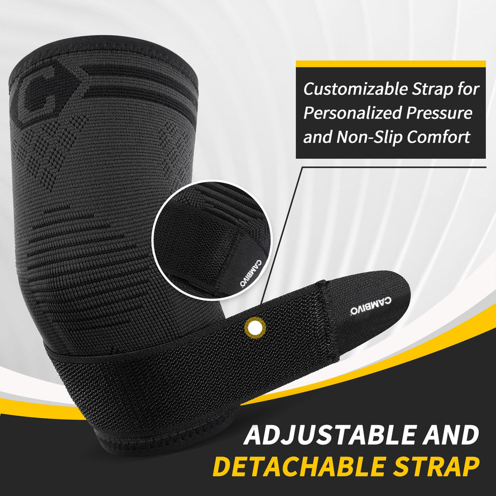 CAMBIVO Elbow Support for Men Women, 2 Pairs Elbow Slee