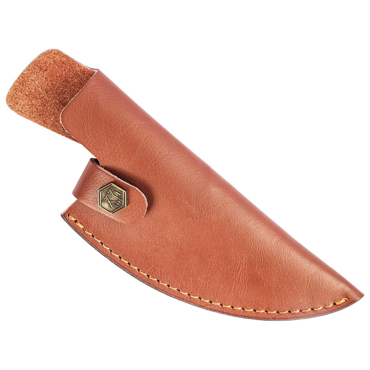 Knife Sheath for 5.5 inch Meat Cleaver Soft Leather Sheath with Belt Loop Good for Protect Fixed Blade &amp; Carry Out