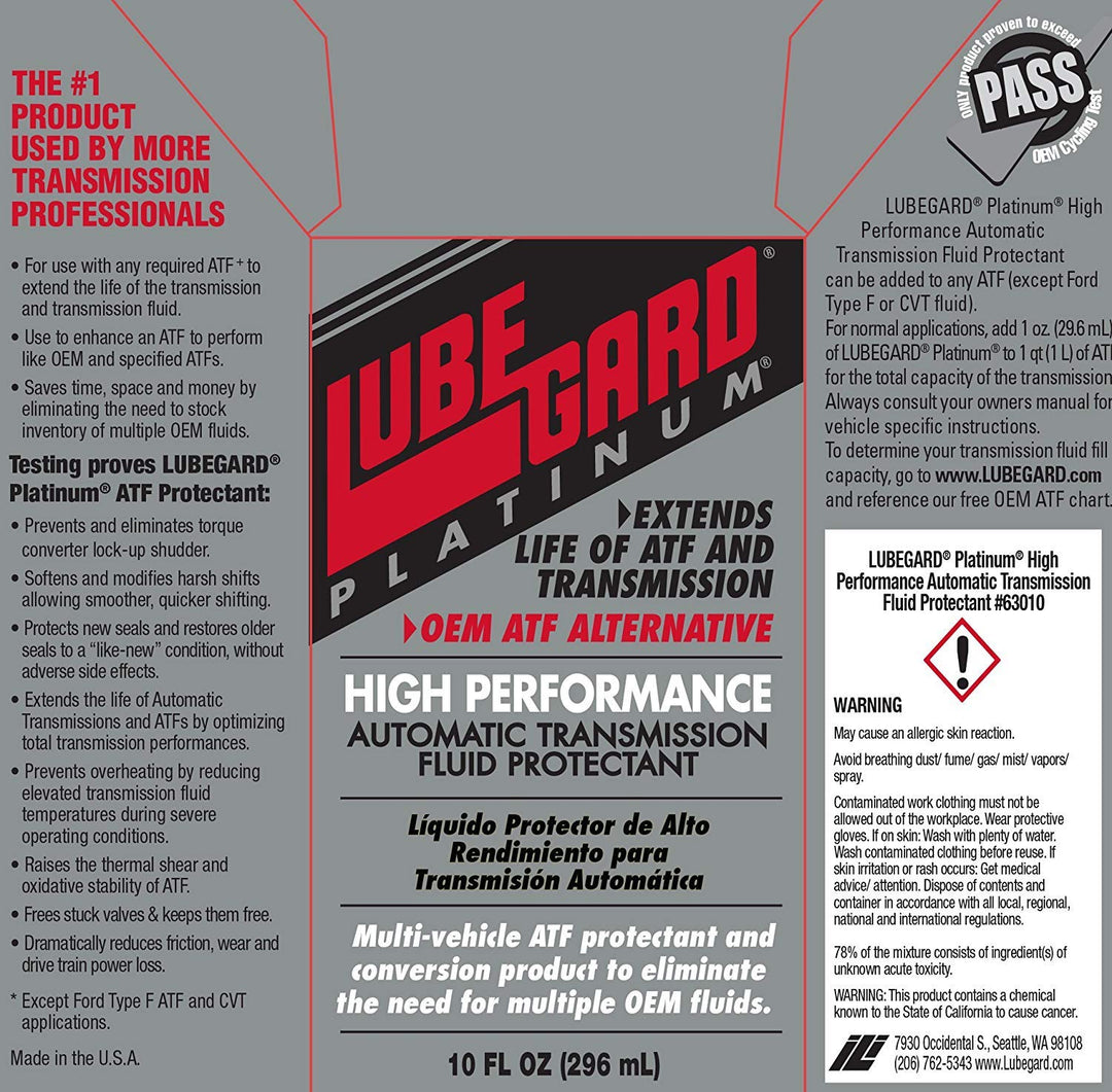 Lubegard 63010 Platinum Automatic Transmission Fluid Pr