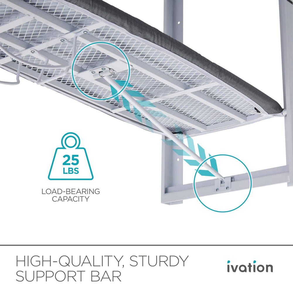 Ivation Wall-Mounted Ironing Board | Foldable 36.2” x 1