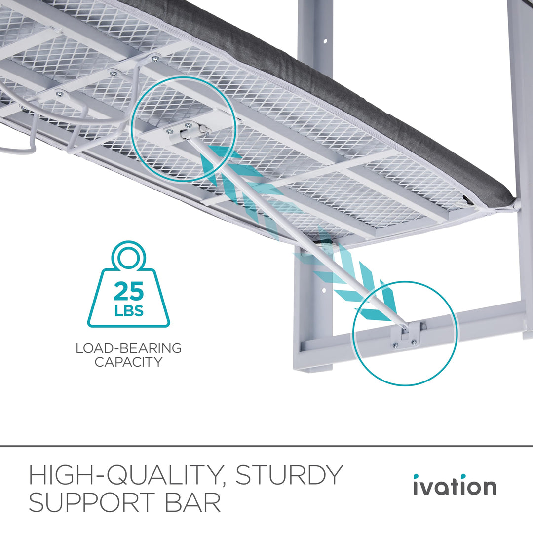 Ivation Wall-Mounted Ironing Board | Foldable 36.2” x 1