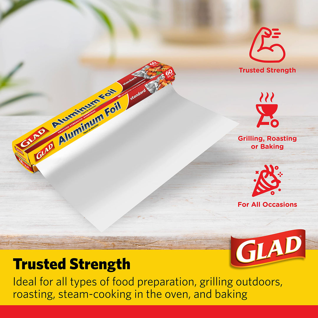Glad Aluminum Foil, 60 Square Feet | Aluminum Foil For 
