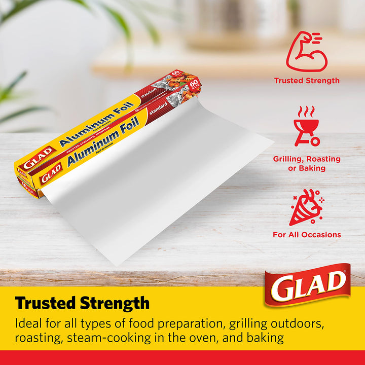 Glad Aluminum Foil, 60 Square Feet | Aluminum Foil For 