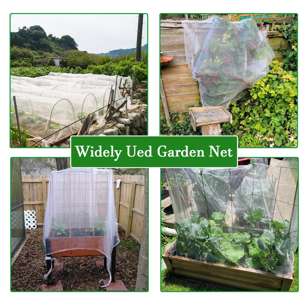 Garden Netting Mosquito Insect Netting for Plants (10&#39;x33&#39;) Plant Covers for Protect Vegetable Plants Fruits Flowers Crops Screen Barrier Net Row Covers