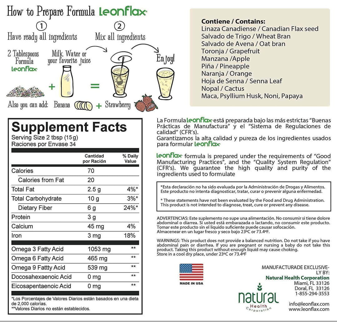 Leonflax, 100% Authentic Canadian Flax Seed, All-natura