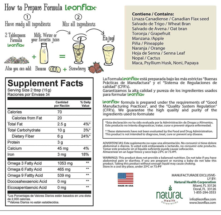 Leonflax, 100% Authentic Canadian Flax Seed, All-natura