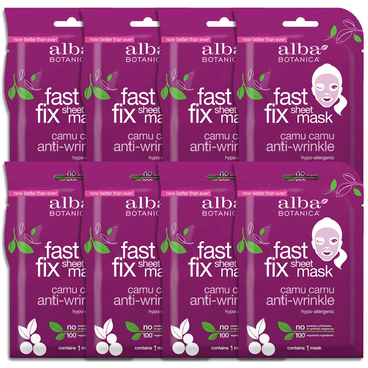 Fast Fix Sheet Anti-Wrinkle Mask, Camu Camu (Pack of 8)