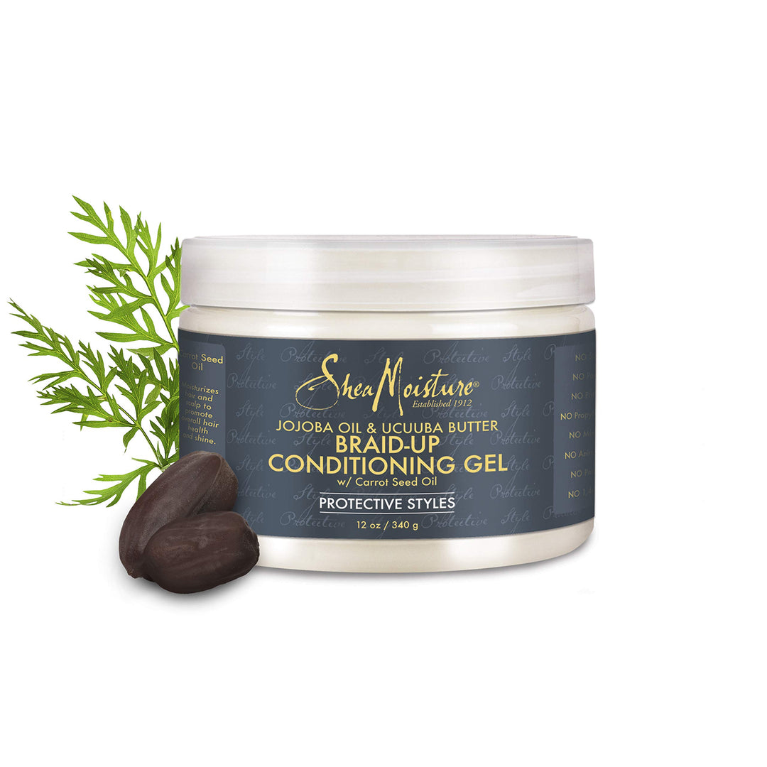 Shea Moisture Jojoba Oil &amp; Ucuuba Butter Braid Condition Gel With Carrot Seed Oil, 12 Ounces