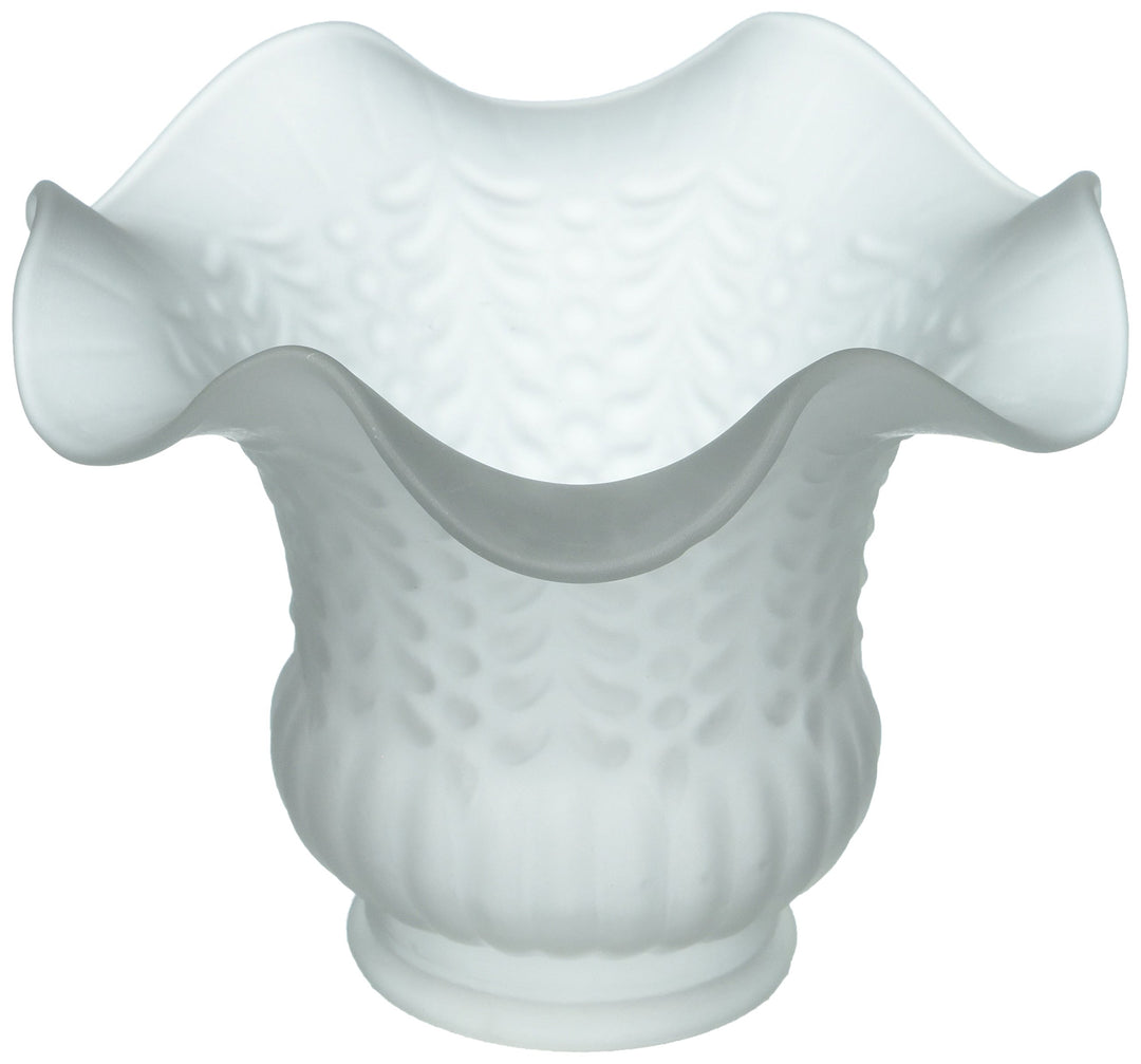 White 81242 8124200 Satin Crystal Fixture &amp; Fan Glass Shade