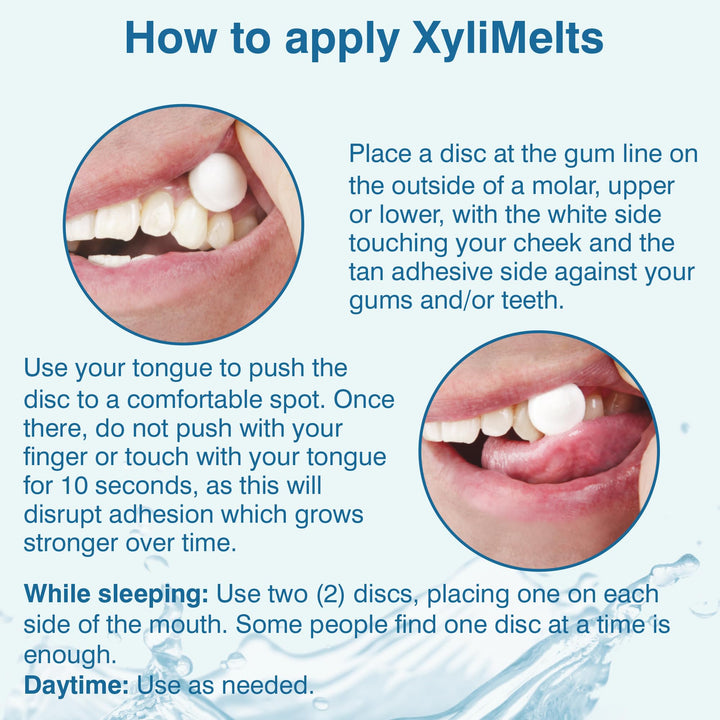 Oracoat XyliMelts Dry Mouth Relief Oral Adhering Discs 